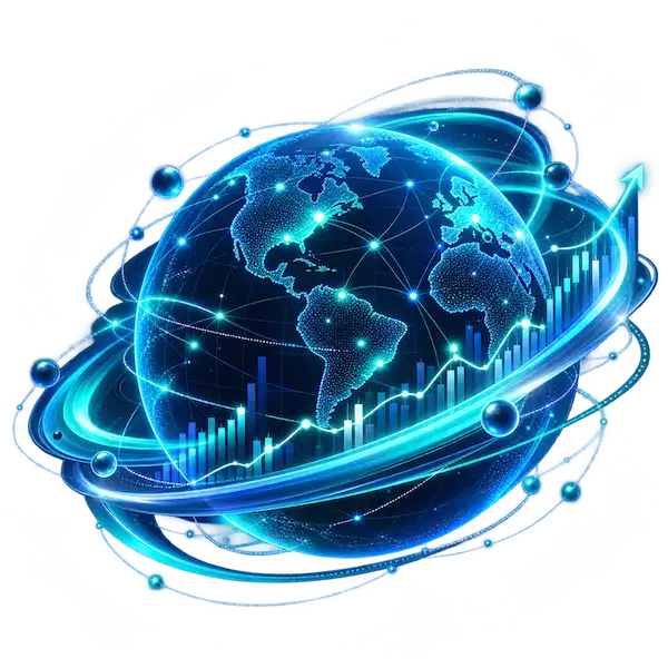 KryptoFlow é um conceito global de tecnologia financeira e negociação com inteligência artificial.